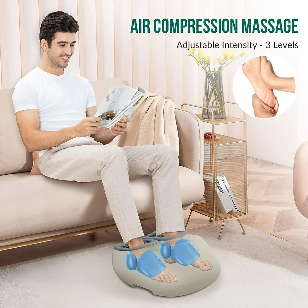 Shiatsu Foot Massager Machine, Deep Kneading Foot Massager with Heat, for Foot Blood Circulation, Size 12