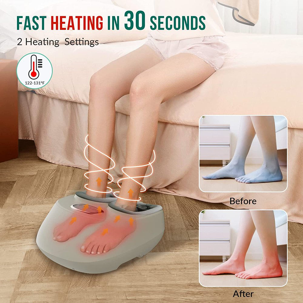 Shiatsu Foot Massager Machine, Deep Kneading Foot Massager with Heat, for Foot Blood Circulation, Size 12